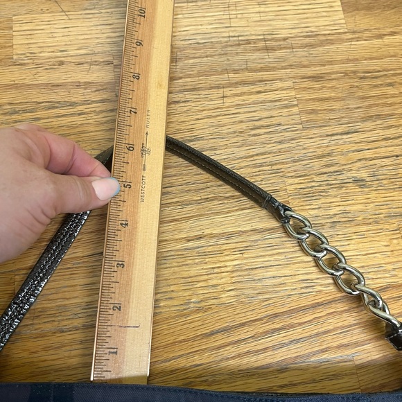 Coach Navy C Logo Shoulder Bag in shimmer canvas - Picture 16 of 16